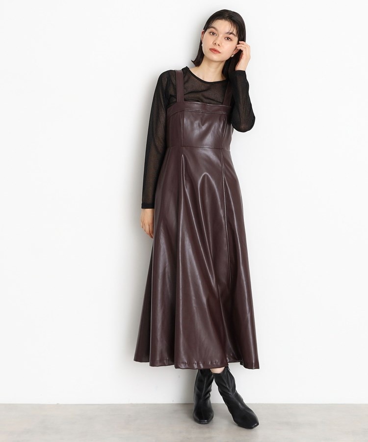 ザ ショップ ティーケー（ウィメン）(THE SHOP TK(Women))の【スタイルアップが叶う】フィット＆フレア合皮ジャンスカ12