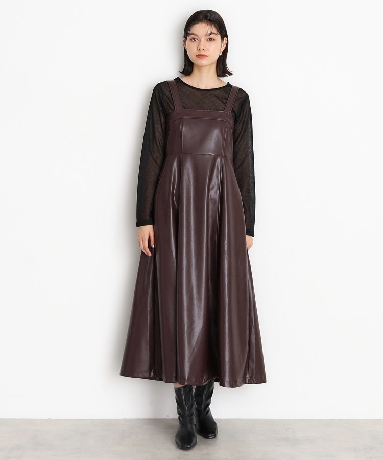 ザ ショップ ティーケー（ウィメン）(THE SHOP TK(Women))の【スタイルアップが叶う】フィット＆フレア合皮ジャンスカ15