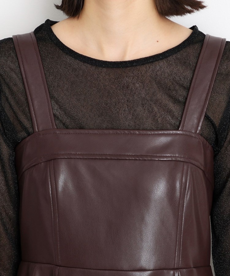 ザ ショップ ティーケー（ウィメン）(THE SHOP TK(Women))の【スタイルアップが叶う】フィット＆フレア合皮ジャンスカ18