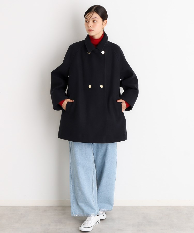 ザ ショップ ティーケー（ウィメン）(THE SHOP TK(Women))の【＠BAILA掲載】【着映えアウター】フェイクウールスタンドコート40