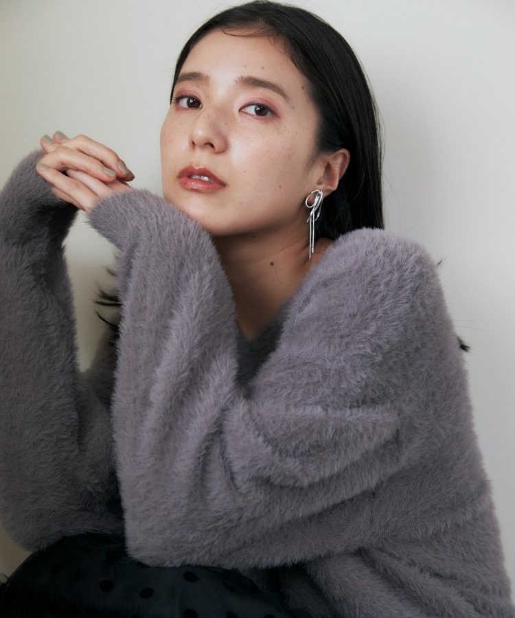 ザ ショップ ティーケー（ウィメン）(THE SHOP TK(Women))の【＠BAILA掲載】【前後2way】フェザーニット/洗える4