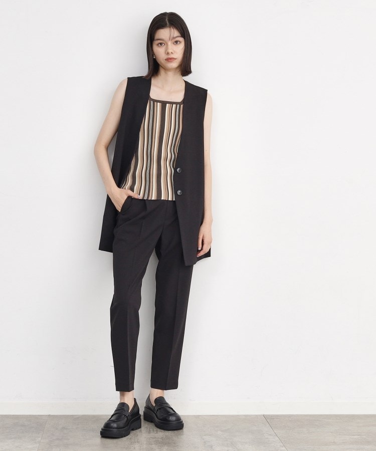 大人気新品をすべて 前後2WAY】ラメ＆ストライプリブタンク/洗える（タンクトップ Tops