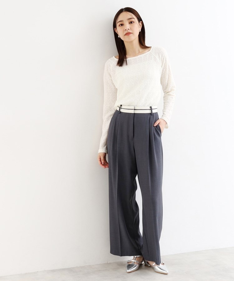 ザ ショップ ティーケー（ウィメン）(THE SHOP TK(Women))の【上品な透け感】ウェーブプルオーバー/洗濯機OK9