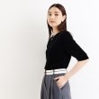 ザ ショップ ティーケー（ウィメン）(THE SHOP TK(Women))の【ヒルナンデス！で紹介】ベロア5分袖プルオーバー/洗える10