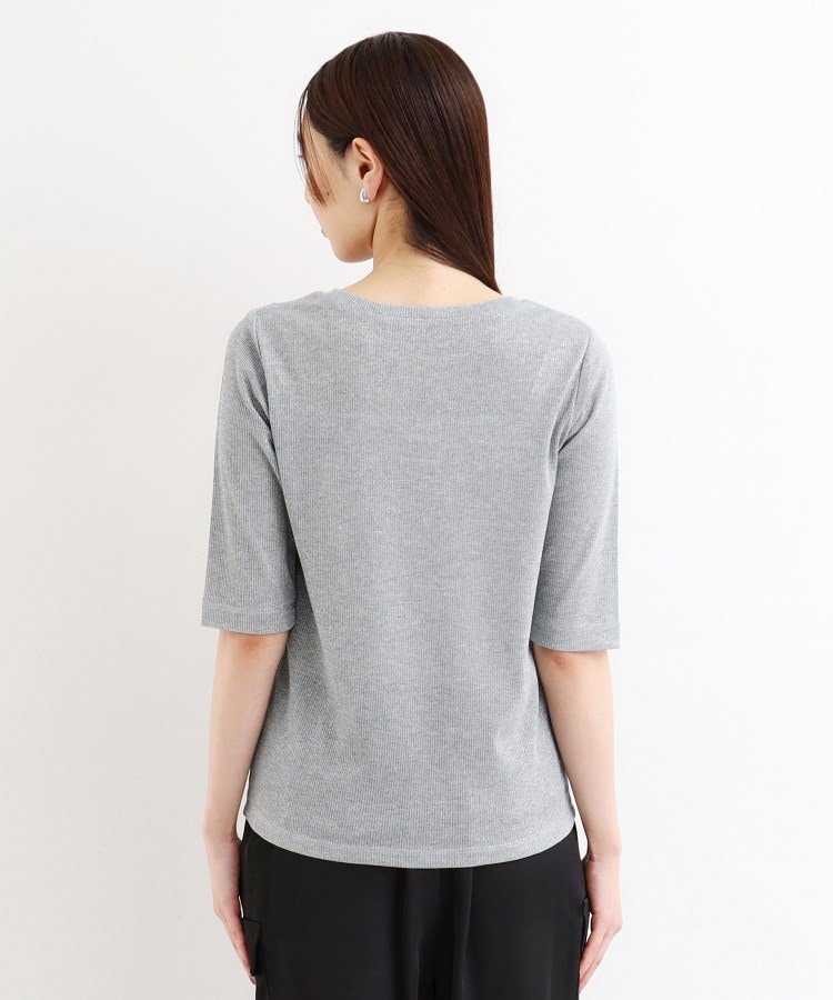 ザ ショップ ティーケー（ウィメン）(THE SHOP TK(Women))の【腕周りカバー】５分袖スリットラメ/洗える15