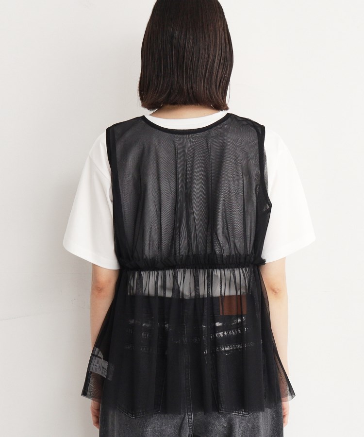 ザ ショップ ティーケー（ウィメン）(THE SHOP TK(Women))のチュールギャザーベスト【洗える】3