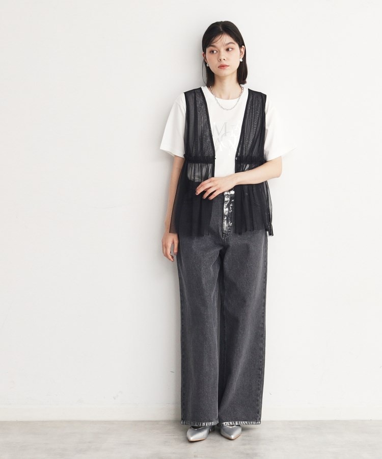 ザ ショップ ティーケー（ウィメン）(THE SHOP TK(Women))のチュールギャザーベスト【洗える】12