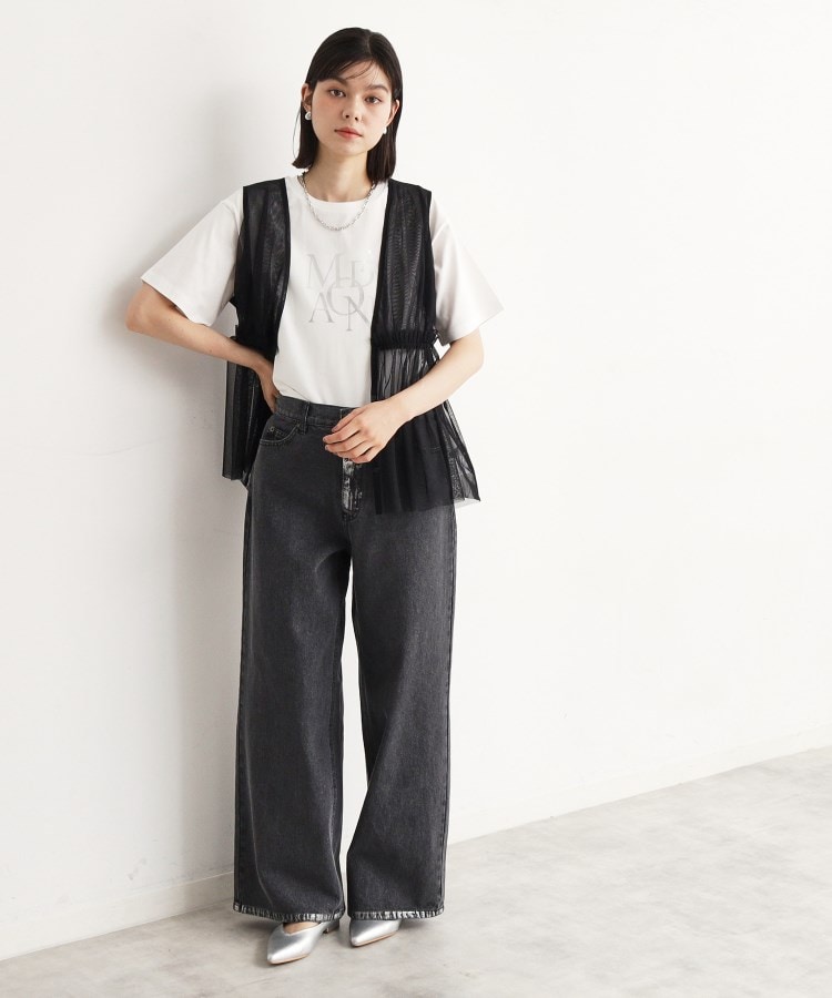 ザ ショップ ティーケー（ウィメン）(THE SHOP TK(Women))のチュールギャザーベスト【洗える】13