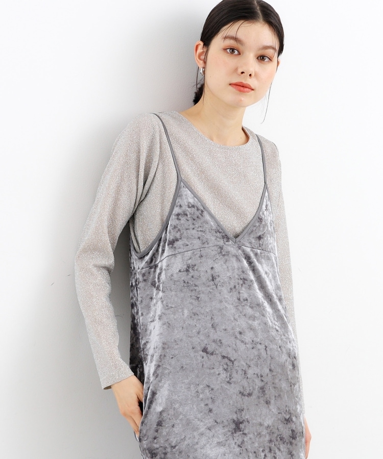 ザ ショップ ティーケー（ウィメン）(THE SHOP TK(Women))のクラッシュベロア2WAYキャミワンピース8