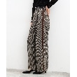 ザ ショップ ティーケー（ウィメン）(THE SHOP TK(Women))のラインワイドパンツ ブラウン(243)