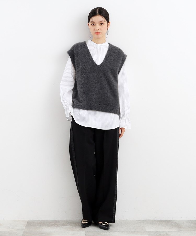 ザ ショップ ティーケー（ウィメン）(THE SHOP TK(Women))の【2点セット】フェザーベスト＋シャツ/洗える22