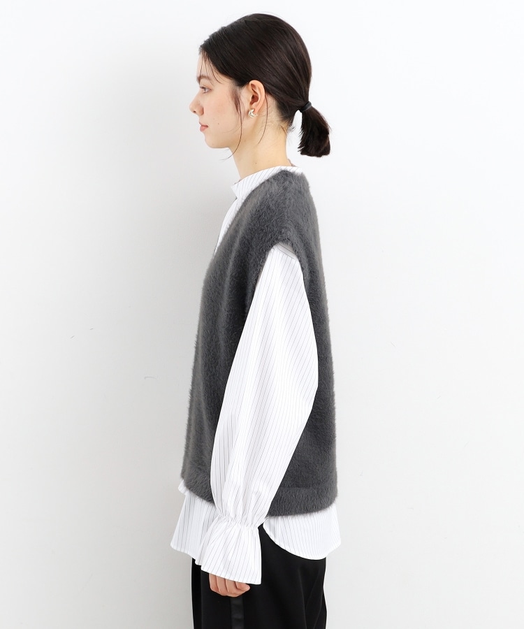 ザ ショップ ティーケー（ウィメン）(THE SHOP TK(Women))の【2点セット】フェザーベスト＋シャツ/洗える27