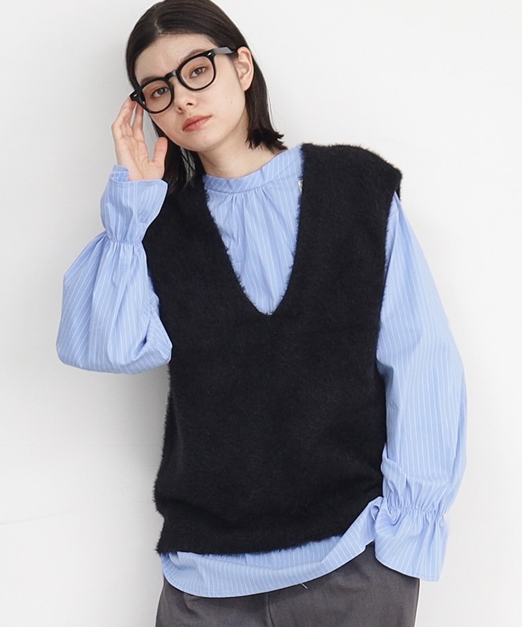 ザ ショップ ティーケー（ウィメン）(THE SHOP TK(Women))の【2点セット】フェザーベスト＋シャツ/洗える14
