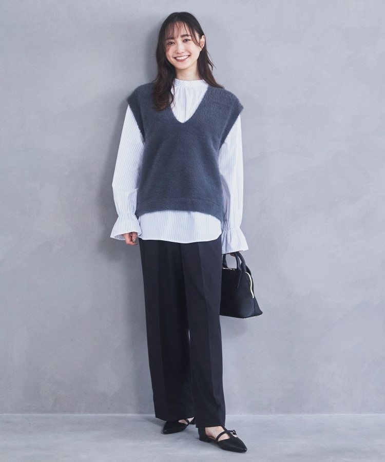 ザ ショップ ティーケー（ウィメン）(THE SHOP TK(Women))の【2点セット】フェザーベスト＋シャツ/洗える7