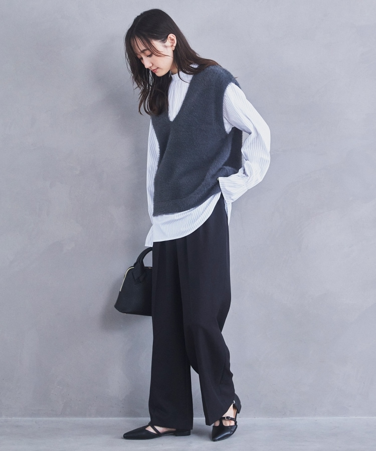 ザ ショップ ティーケー（ウィメン）(THE SHOP TK(Women))の【2点セット】フェザーベスト＋シャツ/洗える8