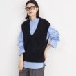 ザ ショップ ティーケー（ウィメン）(THE SHOP TK(Women))の【2点セット】フェザーベスト＋シャツ/洗える ブラック(019)