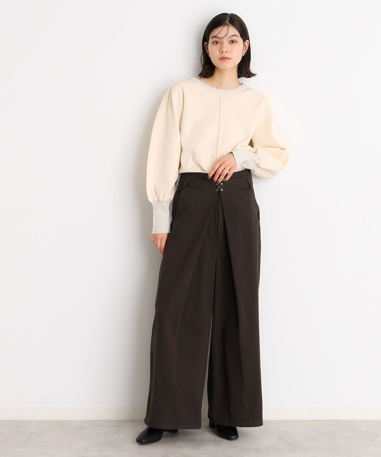 ザ ショップ ティーケー（ウィメン）(THE SHOP TK(Women))の袖ボリューム×ラメリブ配色ニット【洗える】6