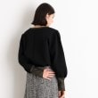 ザ ショップ ティーケー（ウィメン）(THE SHOP TK(Women))の袖ボリューム×ラメリブ配色ニット【洗える】2