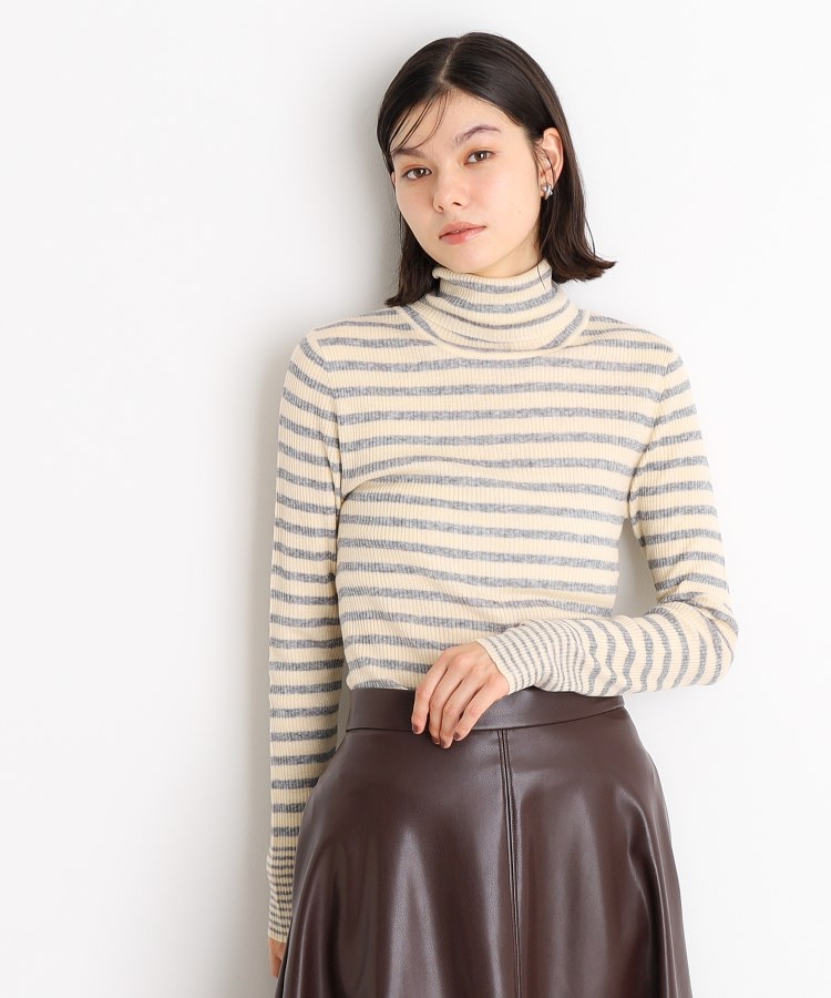 ザ ショップ ティーケー（ウィメン）(THE SHOP TK(Women))の【＠BAILA掲載】リブタートル/選べる8種類アソート8/洗える グレーボーダー(312)