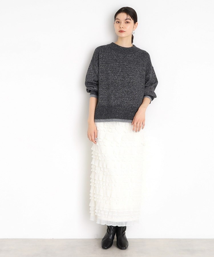 ザ ショップ ティーケー（ウィメン）(THE SHOP TK(Women))の【5カラー展開/洗えるニット】ミックスメランジ×ラメニット5