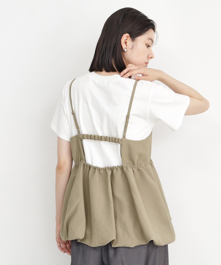 ザ ショップ ティーケー（ウィメン）(THE SHOP TK(Women))の【ヒルナンデス！で紹介】【2点セット】バルーンキャミ×Tシャツ/洗える14