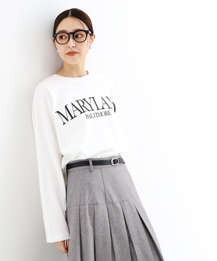 ザ ショップ ティーケー（ウィメン）(THE SHOP TK(Women))のルーズシルエットロゴTシャツ【洗える】8