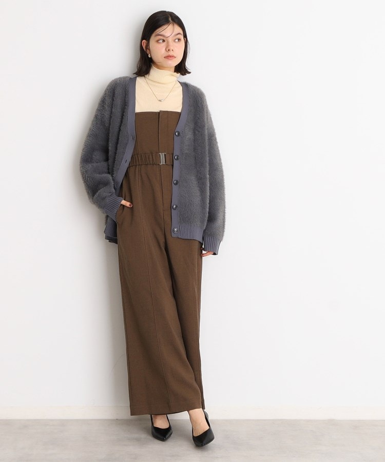 ザ ショップ ティーケー（ウィメン）(THE SHOP TK(Women))の【ライトアウター】フェザーVネックカーディガン/洗える16