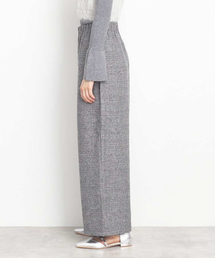 ザ ショップ ティーケー（ウィメン）(THE SHOP TK(Women))の【すっきりシルエット】グレンチェックワイドパンツ/洗える10