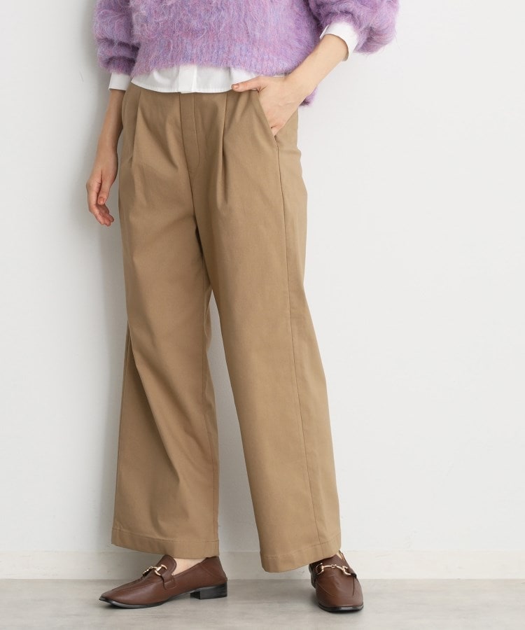 ザ ショップ ティーケー（ウィメン）(THE SHOP TK(Women))の【ラクでキレイ】ハイパーストレッチ裏起毛ワイドパンツ/洗える11