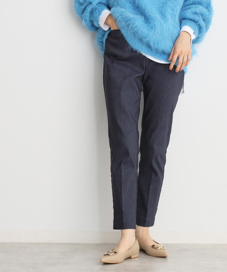ザ ショップ ティーケー（ウィメン）(THE SHOP TK(Women))の【ラクでキレイ】ハイパーストレッチ裏起毛スティックパンツ/洗える ネイビー(094)