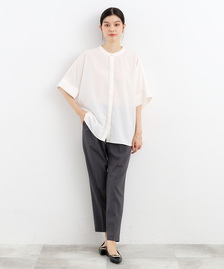 再登場/魅せる体型カバー服/洗える】ボイルドルマンブラウス 再登場/魅せる体型カバー服/洗える】ボイルドルマンブラウス