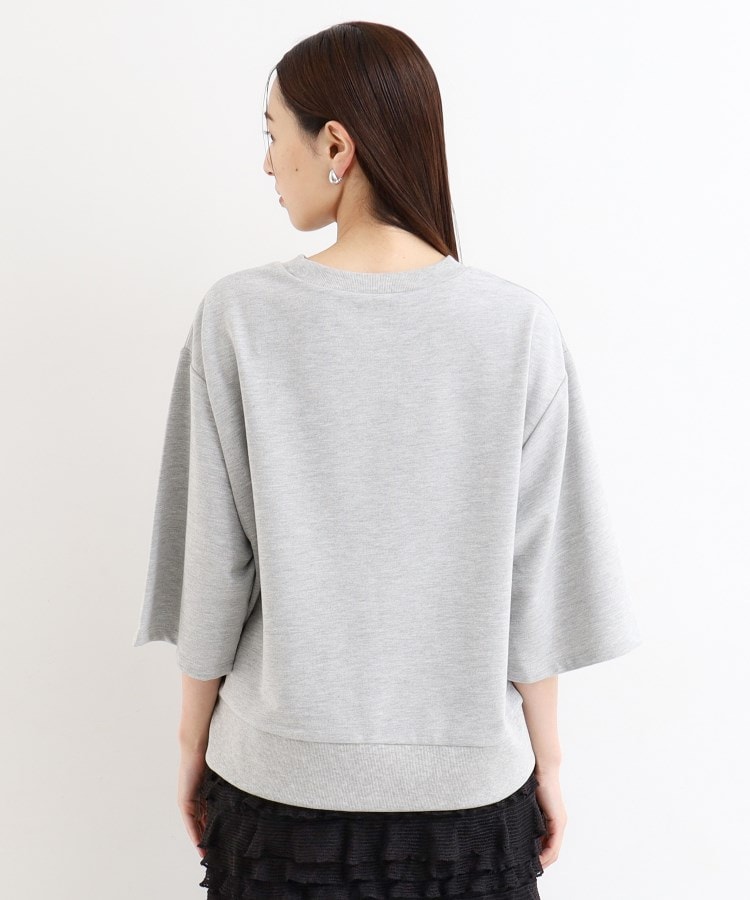 ザ ショップ ティーケー（ウィメン）(THE SHOP TK(Women))の【リラクシー/チュニック丈】6分袖裏毛刺繍プルオーバー/洗える15