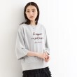 ザ ショップ ティーケー（ウィメン）(THE SHOP TK(Women))の【リラクシー/チュニック丈】6分袖裏毛刺繍プルオーバー/洗える10