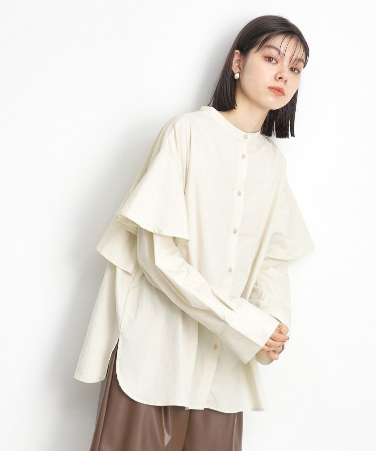 バックフリルコンシャスシャツ(シャツ・ブラウス) | THE SHOP バックフリルコンシャスシャツ(シャツ・ブラウス) | THE SHOP