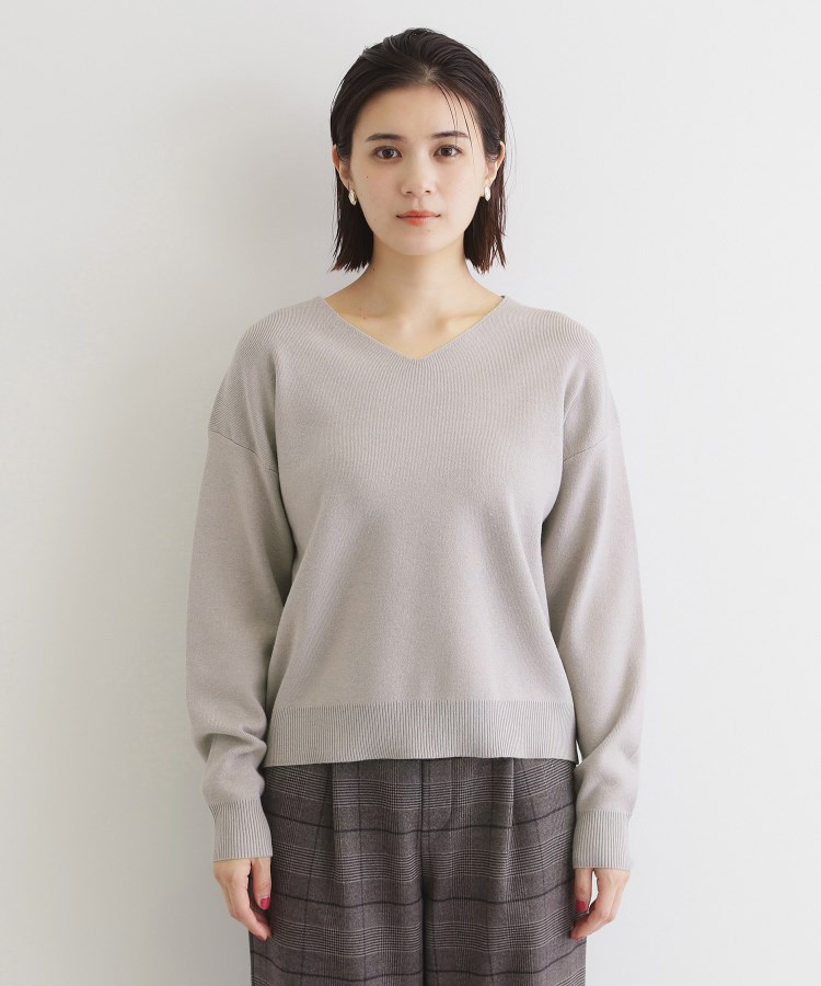 ザ ショップ ティーケー（ウィメン）(THE SHOP TK(Women))の【毛玉になりにくい／静電気防止】Vネックニット／洗える25