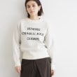 ザ ショップ ティーケー（ウィメン）(THE SHOP TK(Women))の【静電気防止】ビジュー＆パール調ロゴジャガードニット アイボリー(004)
