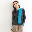 ザ ショップ ティーケー（ウィメン）(THE SHOP TK(Women))のストライプ配色リブニット【洗える】 チャコールグレー(514)