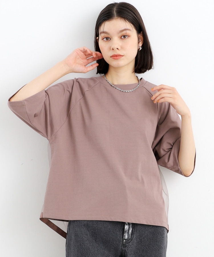 ザ ショップ ティーケー（ウィメン）(THE SHOP TK(Women))の【接触冷感/UV/毛玉になりにくい/洗える】バックチュールTシャツ2