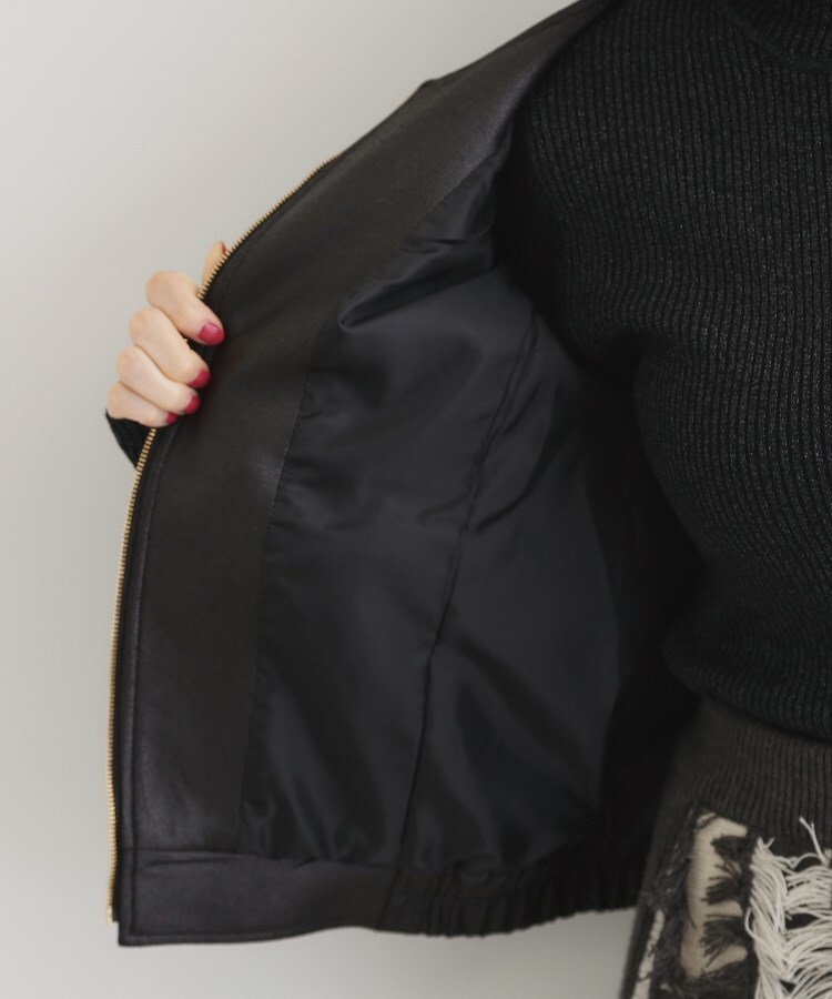ザ ショップ ティーケー（ウィメン）(THE SHOP TK(Women))のレザー風プリントブルゾン17