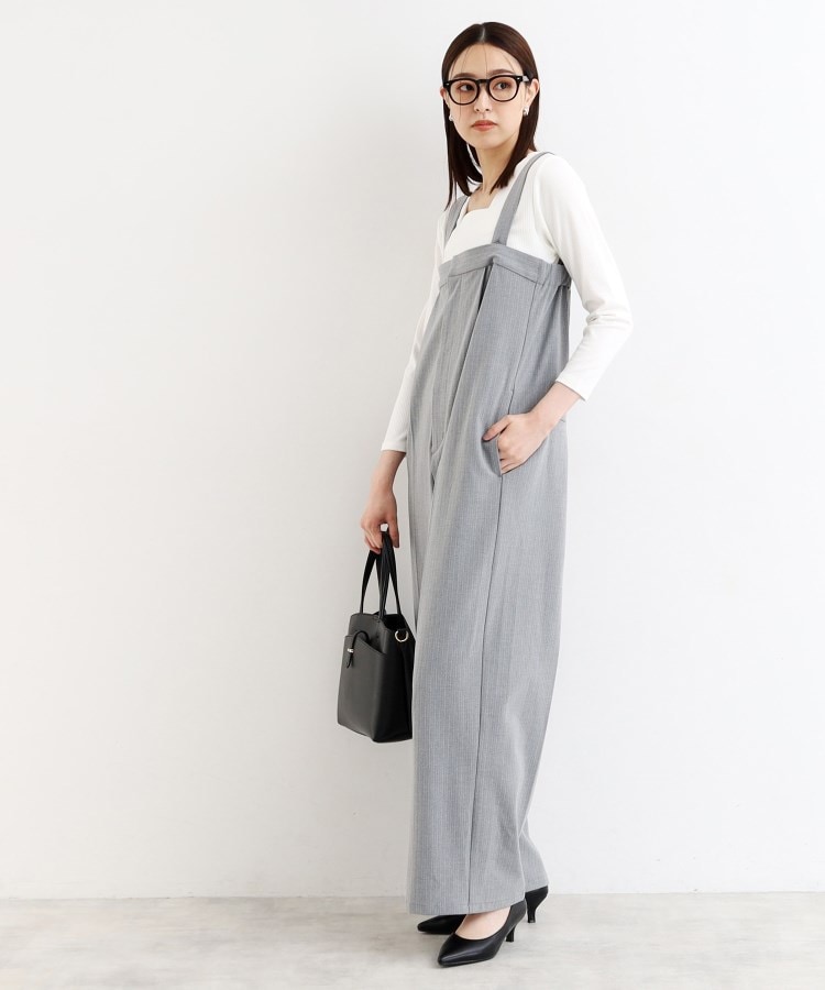 ザ ショップ ティーケー（ウィメン）(THE SHOP TK(Women))のスクエアリブネック9分袖プルオーバー3