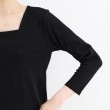 ザ ショップ ティーケー（ウィメン）(THE SHOP TK(Women))のスクエアリブネック9分袖プルオーバー17