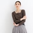 ザ ショップ ティーケー（ウィメン）(THE SHOP TK(Women))のスクエアリブネック9分袖プルオーバー5