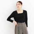 ザ ショップ ティーケー（ウィメン）(THE SHOP TK(Women))のスクエアリブネック9分袖プルオーバー9