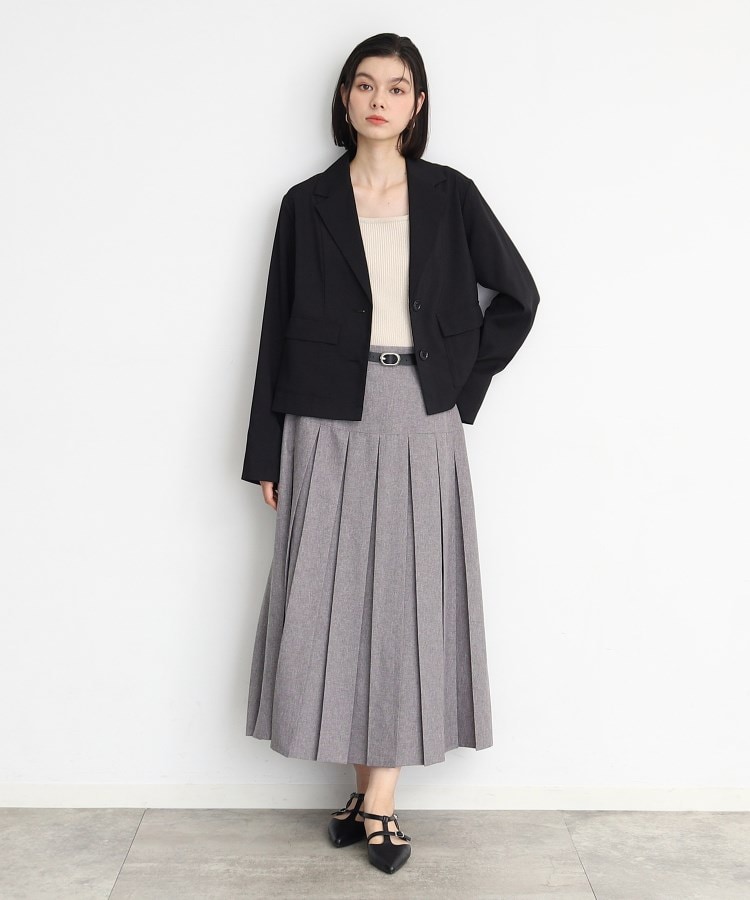 ザ ショップ ティーケー（ウィメン）(THE SHOP TK(Women))の【軽い/洗える/セットアップ可】フラップポケットショートジャケット6