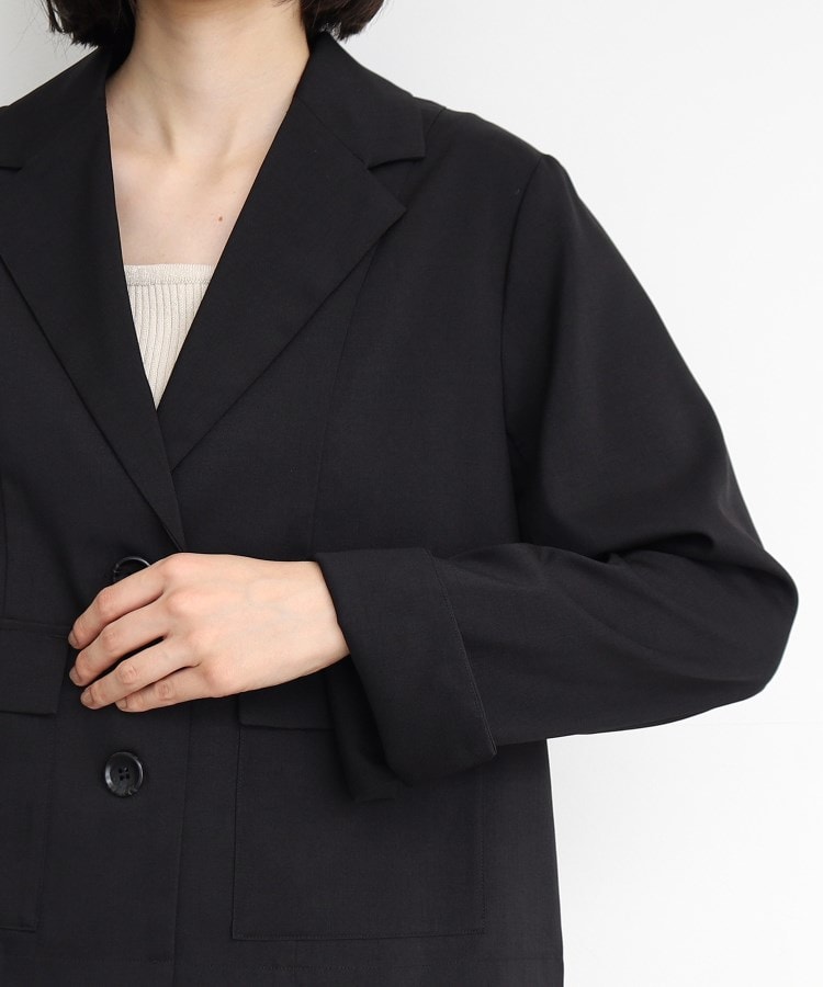 ザ ショップ ティーケー（ウィメン）(THE SHOP TK(Women))の【軽い/洗える/セットアップ可】フラップポケットショートジャケット14
