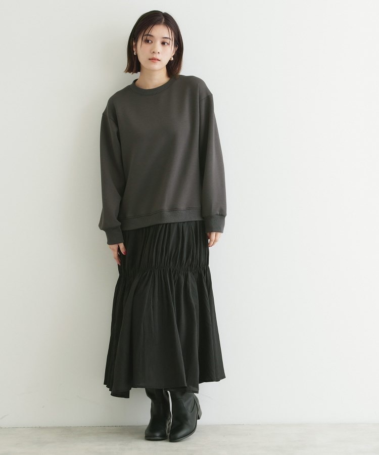 ザ ショップ ティーケー（ウィメン）(THE SHOP TK(Women))の【着回し力◎】ダンボールドッキングワンピース/洗える5