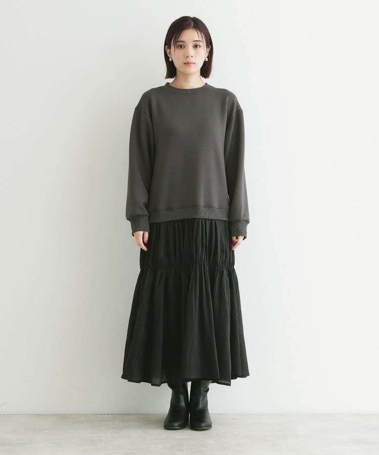 ザ ショップ ティーケー（ウィメン）(THE SHOP TK(Women))の【着回し力◎】ダンボールドッキングワンピース/洗える9