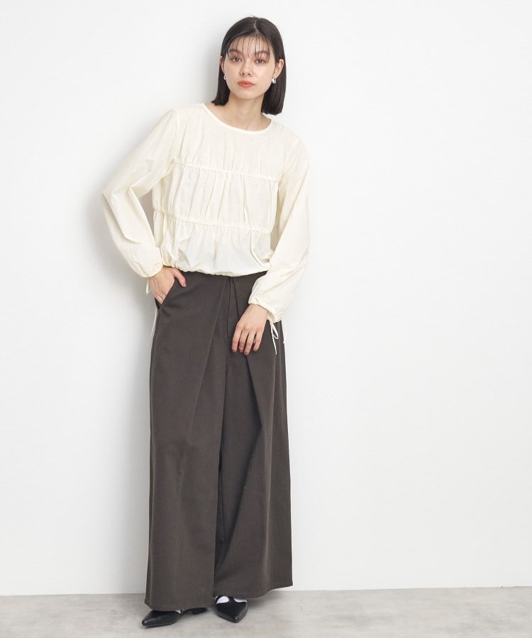 ザ ショップ ティーケー（ウィメン）(THE SHOP TK(Women))のナイロンシャーリングブラウス【洗える】1