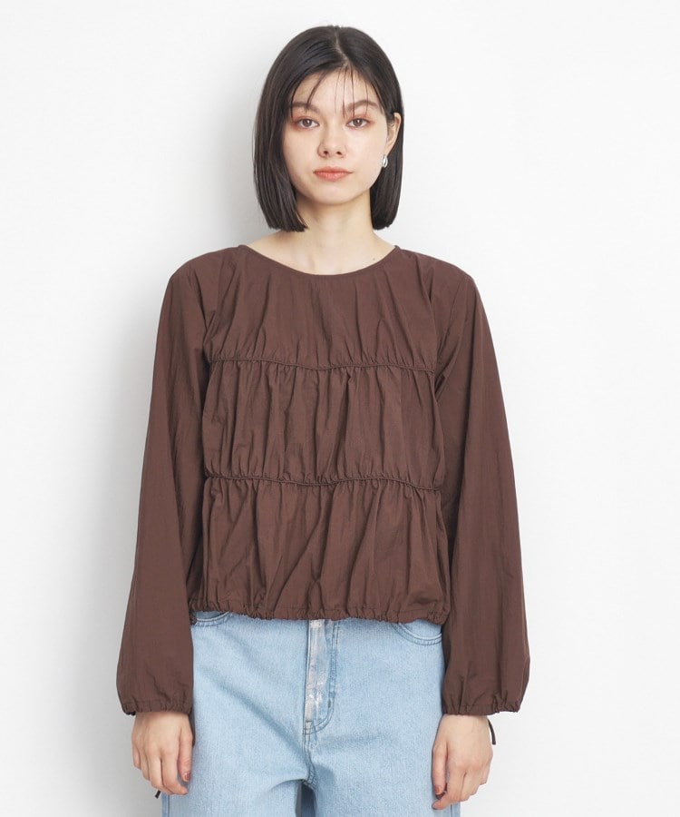 ザ ショップ ティーケー（ウィメン）(THE SHOP TK(Women))のナイロンシャーリングブラウス【洗える】9