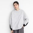 ザ ショップ ティーケー（ウィメン）(THE SHOP TK(Women))のバックリブ切り替えシャツ ブラック(319)